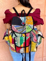 Zaino da ragazza in tessuto Kantha multicolore, borsa a tracolla per... - £70.72 GBP