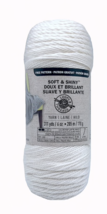 Loops &amp; Threads, Soft &amp; Shiny Solid Yarn, Cream, 6 Oz. Skein - $8.95