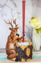 Ebros Rustic Wildlife Animal Stinky Potion Toilet Brush &amp; Tree Stump Bas... - $59.99