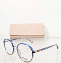 Brand New Authentic Chloe Eyeglasses CE 0033 004 51mm Blue &amp; Gold 0033O Frame - £132.03 GBP