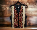 Vintage Talbots Vintage Womens Size 16 Vest 100% Silk Scrolls Covered Bu... - $34.65