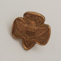 Goldtone Girl Scout Pin GS Eagle Pinback Vintage Pin 1/20 10K Gold Fill - £13.06 GBP
