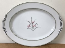 Vintage Noritake China Japanese Kent 5433 Porcelain Iris Floral Platter ... - $39.59