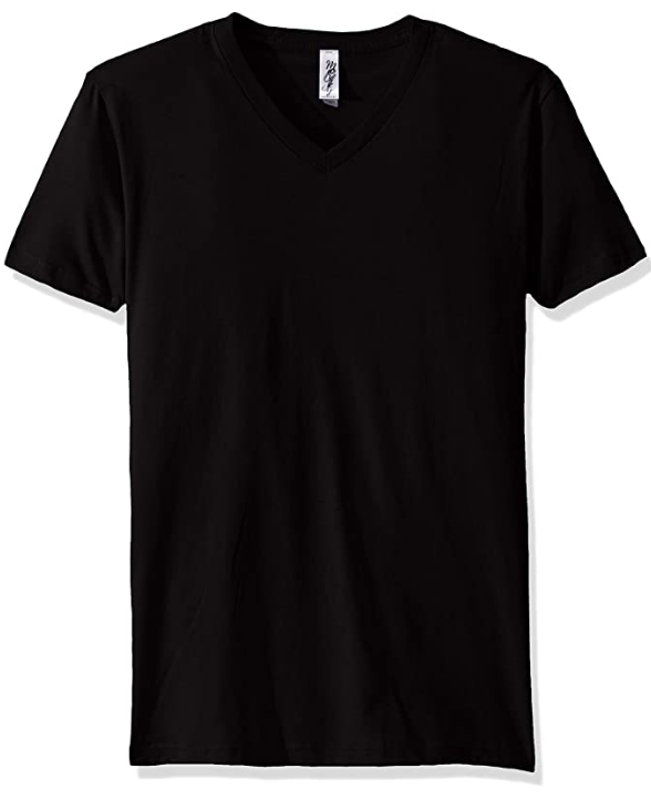 Primary image for Marky G Apparel Men's Cotton V-neck T-Shirt Black Size Large NWT