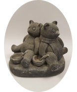 Helen Young British Signed Grey Stone Sculpture Two Bears, H 24.5 cm, ov... - €673,07 EUR