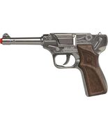 Gonher German Luger Style Police 8 Shot Diecast Cap Gun Made in Spain - $29.69