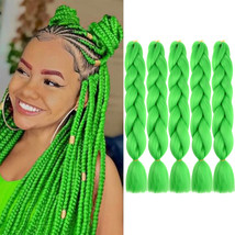 Doren Jumbo Braids Synthetic Hair Extensions 5pcs, A26 Fluorescent green - $22.94