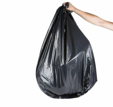 200 Trash Bags Regular Duty Trash Bags Black 36 x 58 High Density Opaque - £77.62 GBP