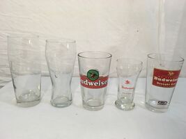 Vintage Anheuser Busch Budweiser Draught Highball Bar Beer Cups Set Glasses - $11.33