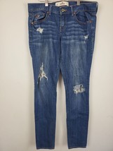 Hollister Social Stretch Jeans 29X31 Womens Low Rise Distressed Skinny Leg - £16.18 GBP