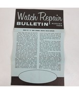 Vintage 1959 Watch Repair Bulletin Ephemera Advertising - $9.00
