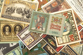 1920&#39;s Germany Notgeld Money 25pc Famous People - Arnstadt, Itzehoe, Jena - £77.67 GBP