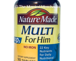 Nature Made Multi For Him NO Iron 90 tablets each 9/2025 FRESH!! - $13.99