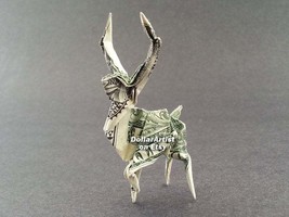 ELK Deer Money Origami Art Dollar Bill Cash Reindeer Buck Sculptor Anima... - £31.65 GBP