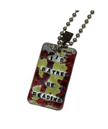 Kate Mesta I&#39;D RATHER BE READING Dog Tag  Necklace  Art to Wear New - £15.53 GBP