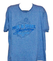 Paul &amp; Shark  Men&#39;s Blue Logo Italy Cotton T-Shirt Shirt Size 4XL - £35.03 GBP