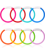 Dive Rings Pool Toys, 8 Pcs Colorful Pool Rings for Kids, Underwater Tra... - $18.80