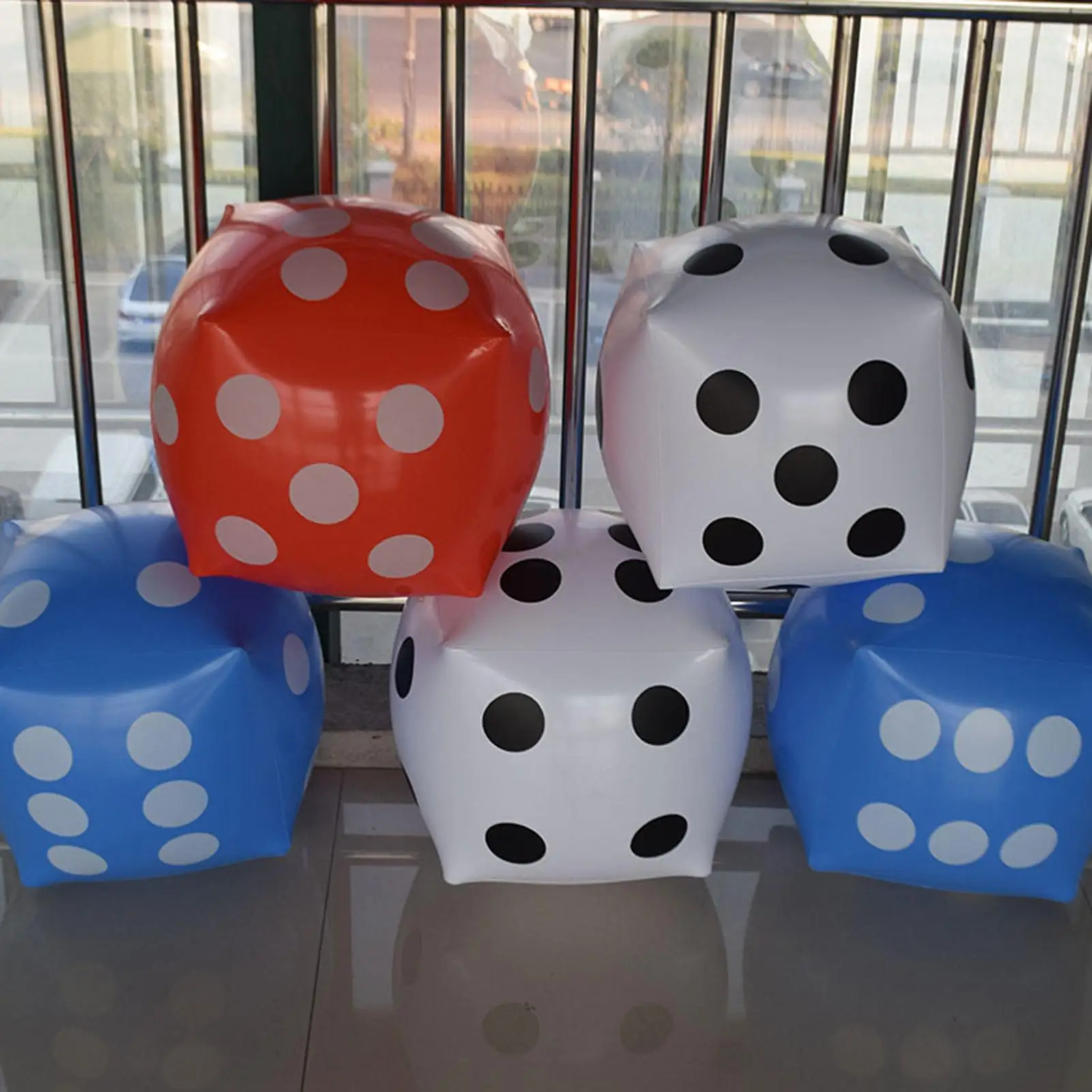 Large Inflatable Cube Dice Party Giant Toys Activities Game Lucky Draw Props - £7.75 GBP