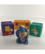Disney Winnie The Pooh Soft Block Set Baby Toy Eeyore Figure Rabbit Vint... - £19.71 GBP