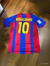 Barcenlona 2004/05 Home Short Sleeve Shirt Name Set RONALDINHO#10 - €29,87 EUR