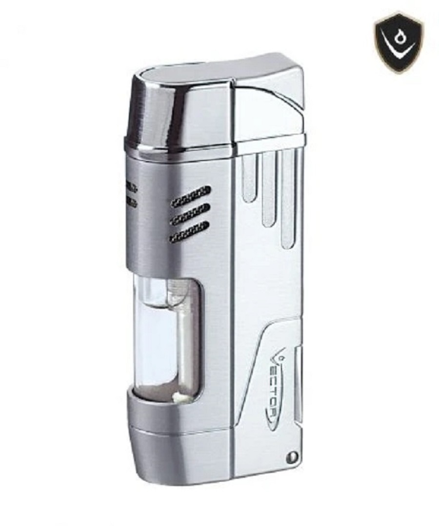 Vector - Delta Double Flame w/Cigar Punch Chrome Satin  - VECTOR DELTA C... - $34.95