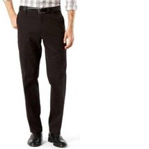 Mens Dress Pants Dockers D2 Black Straight Flat Front Easy Khaki Casual-sz 34x34 - £19.78 GBP