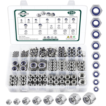 750PCS SAE &amp; Metric Nylon Lock Nuts Kit - 304 SS, Standard Thread, M2-M1... - $1,016.81 MXN
