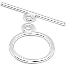 Sterling Silver Toggle Clasp Necklace Beading 15mm Part - £16.44 GBP