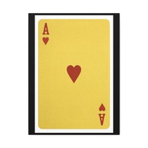 Golden Ace Of Hearts Isolated White Background Playing Card Canvas Wall ... - $85.49+