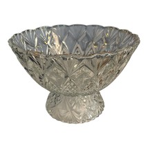 Vintage Pressed Glass Pedestal Compote Bowl – Made in France – Pineapple... - $568.63 MXN