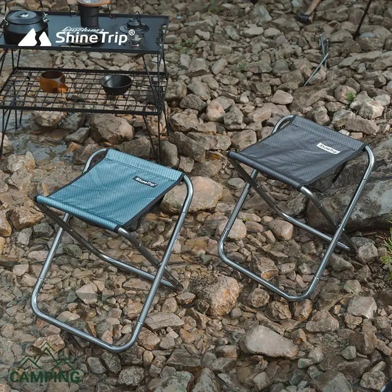 Lightweight and Compact Folding Camping Stools - High-Strength Aluminum Alloy - £28.46 GBP