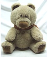 VINTAGE Dakin 1985 TAN TEDDY BEAR W/ BIG NOSE &amp; SCARF 10&quot; Plush STUFFED ... - $24.74