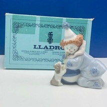 Lladro Nao figurine clown circus carnival Spain box 5278 Pierrot dog ball statue - £135.52 GBP