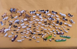 HUGE Mixed Lot of 138 Pcs Plastic Animal Toys Figures - Farm Jungle - £19.87 GBP