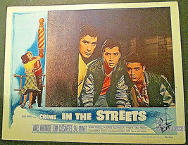 SAL MINEO,JOHN CASSAVETES: (CRIME IN THE STREETS) ORIG,1956 MOVIE LOBBY ... - $197.99