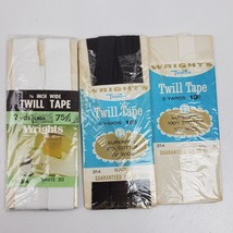 Vintage 1960s Wright&#39;s Twill Tape 3 NEW Packages Lot - $11.30