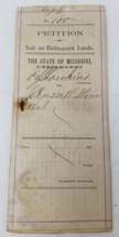 1889 Shannon County Missouri Suit on Delinquent Lands Russell Stone Embo... - $18.95