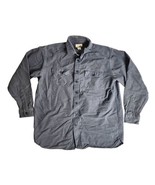 LL Bean Flannel Chamois Cloth Shirt Size XL Tall Gray Flannel Button Lon... - $24.70