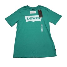 Levis Shirt Mens XS Green Short Sleeve Round Neck Pull Over Knit Cotton Tee - $373.91 MXN