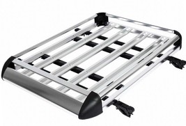 Large Silver Aluminium Roof Rack Basket Tray Luggage Cargo Carrier with ... - $175.78