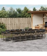  Patio Dining Set Set of 16 Gray - $41,212.39 MXN