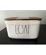 Rae Dunn LOAF Bread Box Ceramic Container with Canvas Liner &amp; Wooden Lid - €64,10 EUR