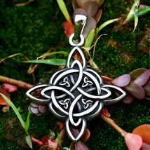 Mens Viking Celtic Knot Pendant Necklace Protection Jewelry Stainless Steel 24&quot; - £7.90 GBP