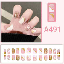 24PCS False Nails French Square Laser Cat&#39;s Eye Press On A491 - £2.34 GBP