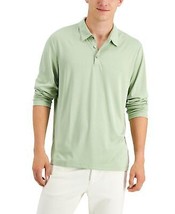 Alfani Men&#39;s AlfaTech Stretch Solid Long Sleeve Polo Shirt Louisiana Green-XL - £15.96 GBP