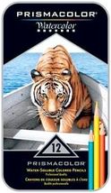 Prismacolor 12 Watercolor Water-Soluble Colored Pencils in Tin Box - £13.25 GBP