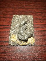 PROSPECTOR PANNING FOR GOLD MAGNET. PEWTER, GOLD LEAF AND PYRITE (FOOLS ... - $5.94