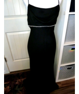 Onyx long Black Dress Spagetti Straps fully lined New w tag Cocktail dre... - $81.22 CAD