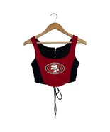 San Francisco 49ers Crop Top Womens XS Lace Up NFL Football Team Apparel... - $26.72