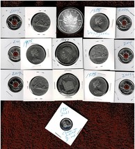 THE CANADIAN COIN COLLECTION16 UNC COIN LOT/3 SILVER DOLLARS/SILVER DIME... - £31.31 GBP